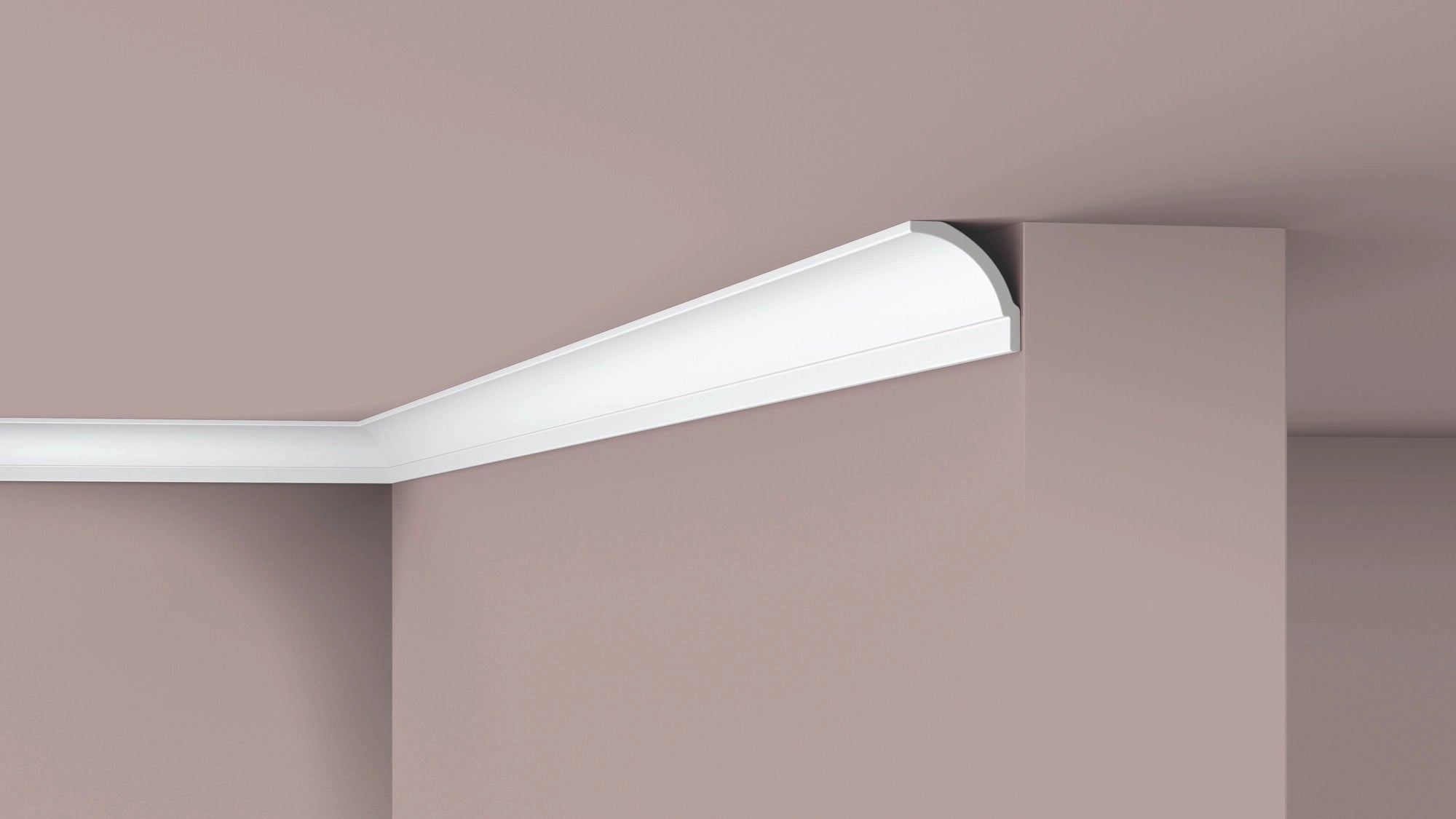 NOMASTYL® NMC 2m Ceiling Coving on plain wall and ceiling Decormania UK